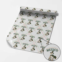 Vintage Mexico Soccer Wizard Duck Magical Fantasy Wrapping Paper Roll Retro Mexican Pride Football Fans