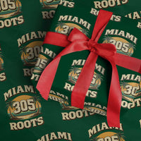 Vintage Miami 305 Roots Wrapping Paper Roll Retro Sunset Palm Trees Florida Natives
