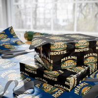 Vintage Miami 305 Roots Wrapping Paper Roll Retro Sunset Palm Trees Florida Natives