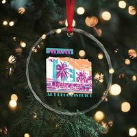 Vintage Miami Florida Art Deco Crystal Glass Ornament Miami City Pride Graphic
