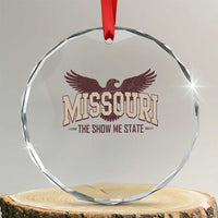 Vintage Missouri Eagle Crystal Glass Ornament Missouri The Show Me State Retro Distressed