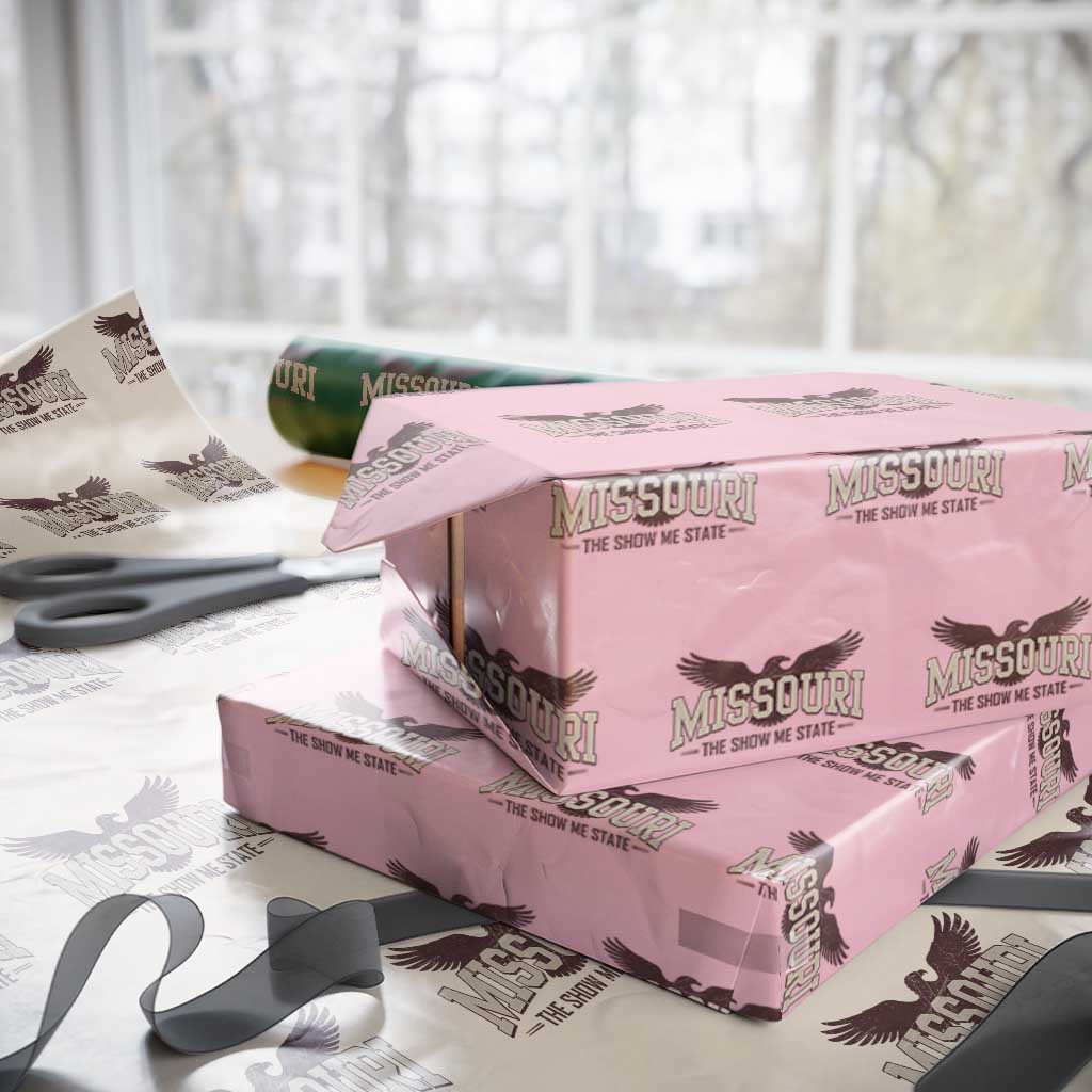 Vintage Missouri Eagle Wrapping Paper Roll Missouri The Show Me State Retro Distressed