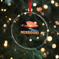 Vintage Missouri Outdoors Crystal Glass Ornament Midwest Nature Landscape