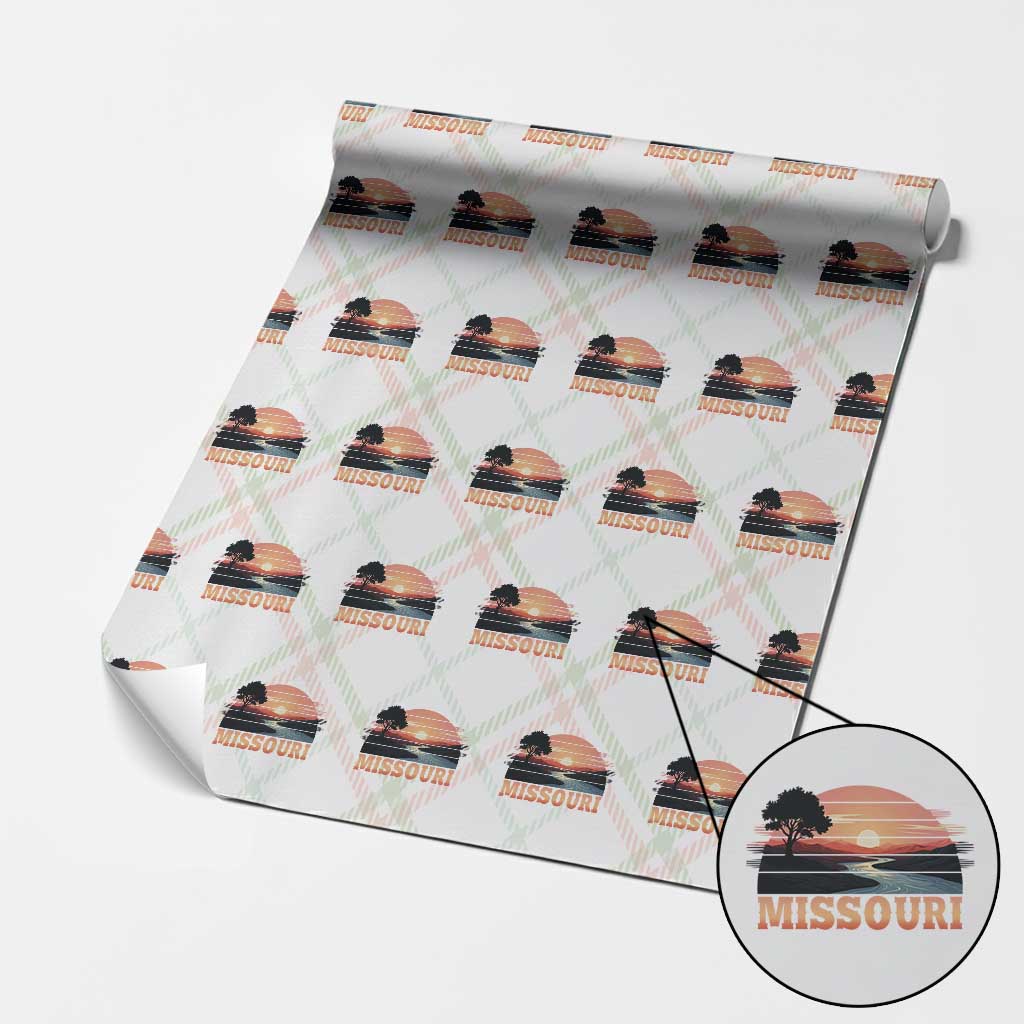 Vintage Missouri Outdoors Wrapping Paper Roll Midwest Nature Landscape