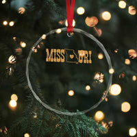 Vintage Missouri State Map Crystal Glass Ornament Midwest Pride Gift