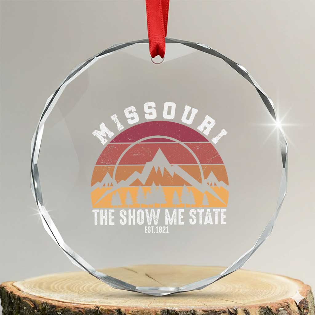 Vintage Missouri Travel Crystal Glass Ornament The Show Me State Pride