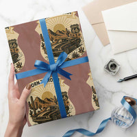 Vintage Muscle Car Route Highway 66 Wrapping Paper Roll Born To Roam Road Trip