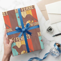 Vintage My Ferret Thinks I Am Cool Wrapping Paper Roll Ferret Dad Gift