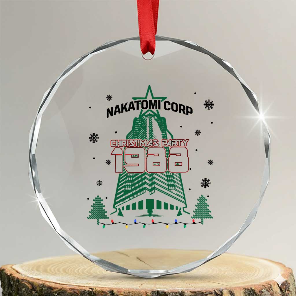 Vintage Nakatomi Plaza 1988 Christmas Party Crystal Glass Ornament - Wonder Print Shop