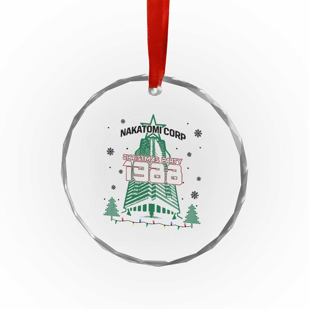 Vintage Nakatomi Plaza 1988 Christmas Party Crystal Glass Ornament - Wonder Print Shop