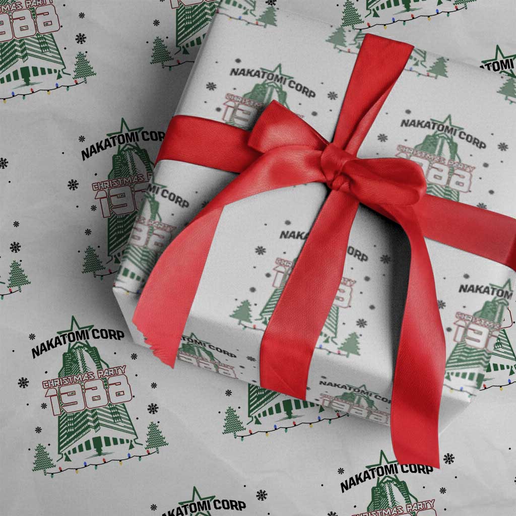Vintage Nakatomi Plaza 1988 Christmas Party Wrapping Paper Roll - Wonder Print Shop
