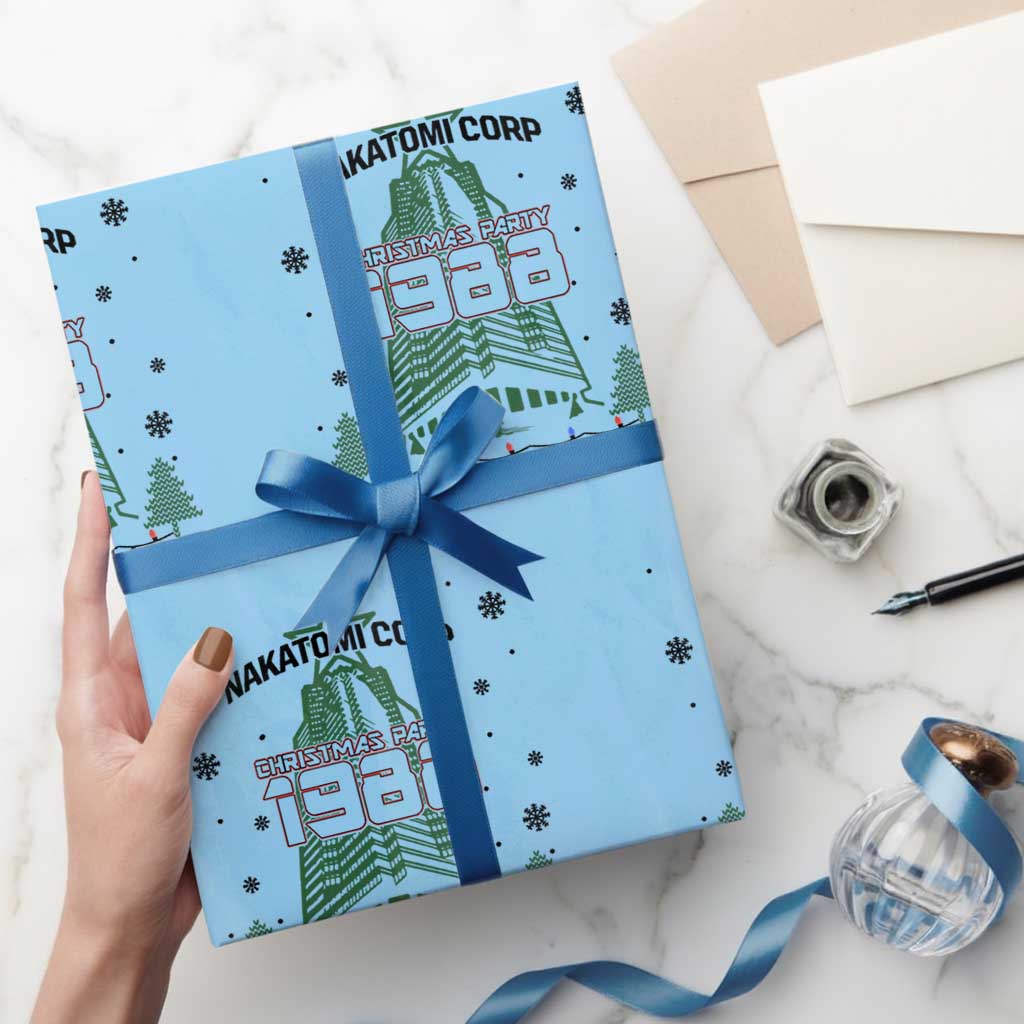 Vintage Nakatomi Plaza 1988 Christmas Party Wrapping Paper Roll - Wonder Print Shop