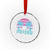 Vintage Nassau Crystal Glass Ornament Tropical Island Palm Trees Beach Bahamas Vacation TS10