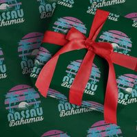 Vintage Nassau Wrapping Paper Roll Tropical Island Palm Trees Beach Bahamas Vacation - Wonder Print Shop