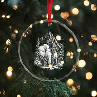 Vintage Native American Bison Rider Crystal Glass Ornament Indigenous Warrior Graphic