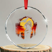 Vintage Native American Warrior Crystal Glass Ornament Indigenous Heritage Pride