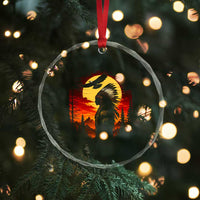 Vintage Native American Warrior Crystal Glass Ornament Indigenous Heritage Pride