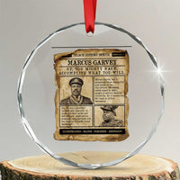 Vintage Newspaper Marcus Garvey Crystal Glass Ornament Up You Mighty Race Quote