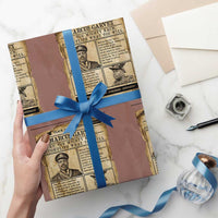 Vintage Newspaper Marcus Garvey Wrapping Paper Roll Up You Mighty Race Quote