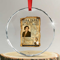 Vintage Newspaper Rosa Parks Crystal Glass Ornament Civil Rights Hero