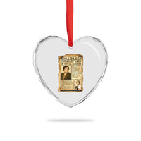 Vintage Newspaper Rosa Parks Heart Crystal Glass Ornament Civil Rights Hero