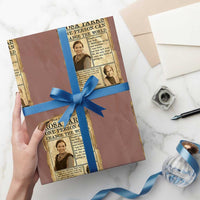 Vintage Newspaper Rosa Parks Wrapping Paper Roll One Person Can Change The World Quote