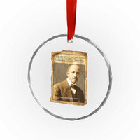 Vintage Newspaper W E B Du Bois Crystal Glass Ornament Civil Rights Pioneer