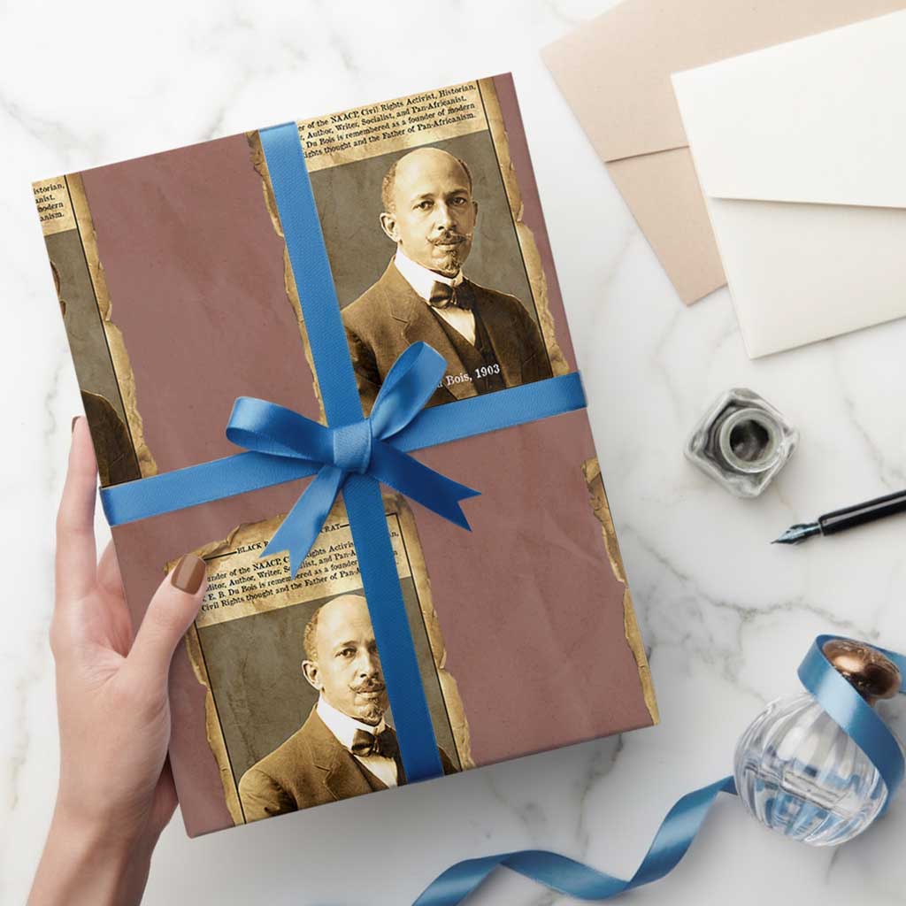 Vintage Newspaper W E B Du Bois Wrapping Paper Roll Civil Rights Pioneer