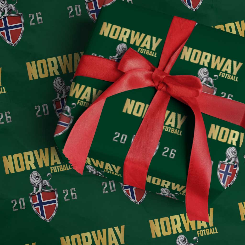 Vintage Norway Fotball Norwegian Supporter Gift Wrapping Paper Roll