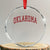 Vintage OKLAHOMA OK Crystal Glass Ornament Retro Throwback Design Classic Athletic Sports - Wonder Print Shop