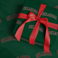 Vintage OKLAHOMA OK Wrapping Paper Roll Retro Throwback Design Classic Athletic Sports - Wonder Print Shop