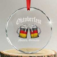 Vintage Oktoberfest Munich Crystal Glass Ornament Prost Beer Germany Flag Drinking TS10