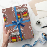 Vintage Oktoberfest Munich Wrapping Paper Roll Prost Beer Germany Flag Drinking - Wonder Print Shop