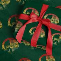 Vintage Pacific Northwest Bigfoot With Totem Pole Wrapping Paper Roll