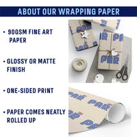 Vintage Paraguay Wrapping Paper Roll Retro Typography Patriotic Paraguayan Pride Flag Graphic
