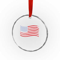 Vintage Patriotic American Flag Dog And Cat Paw Crystal Glass Ornament Gift For Pet Lover