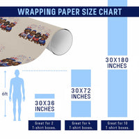 Vintage Patriotic Dachshund 250 Anniversary USA Wrapping Paper Roll Freedom 250 Years Weiner Dog Lovers Dad Mom