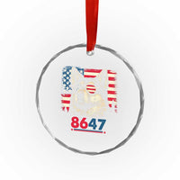 Vintage Patriotic German Shepherd 1776 Graphic Crystal Glass Ornament American Flag Sunglasses Cool Dog 4th of July Distressed
