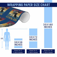 Vintage Pitbull Dad Wrapping Paper Roll Like A Regular Dad But Cooler - Wonder Print Shop