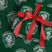 Vintage Pom Dog Mom Wrapping Paper Roll Pomeranian Lover Gift