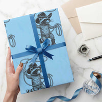 Vintage Raccoon Cowboy Wrapping Paper Roll Cowgirl Trash Panda Western Country Meme - Wonder Print Shop