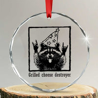 Vintage Raccoon Crystal Glass Ornament Retro Silly Trash Panda Meme - Wonder Print Shop