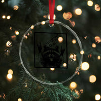Vintage Raccoon Crystal Glass Ornament Retro Silly Trash Panda Meme - Wonder Print Shop