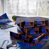 Vintage Retro Map of Haiti Wrapping Paper Roll Haitian Heritage Pride Travel Souvenir