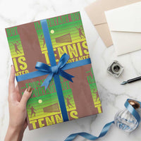 Vintage Retro Tennis Quote Wrapping Paper Roll Education Is Important But Tennis Is Importanter - Wonder Print Shop