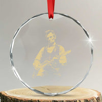 Vintage Rockin Abe Abraham Lincoln Playing Electric Guitar Crystal Glass Ornament Patriotic Music Rocker Mashup 4th of July Celebration