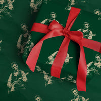 Vintage Rockin Abe Abraham Lincoln Playing Electric Guitar Wrapping Paper Roll Patriotic Music Rocker Mashup 4th of July Celebration