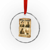 Vintage Rosa Parks Crystal Glass Ornament Courage And Justice Quote