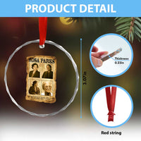 Vintage Rosa Parks Crystal Glass Ornament Courage And Justice Quote