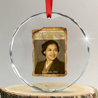 Vintage Rosa Parks Crystal Glass Ornament First Lady Of Civil Rights